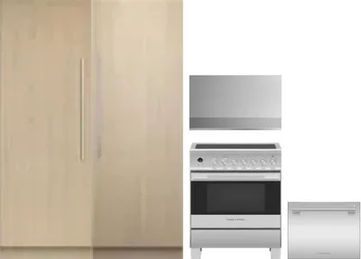 5 Piece Package Includes Refrigerator, Freezer, Range, Hood And Dishwasher